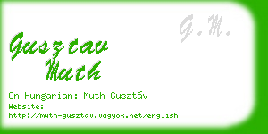 gusztav muth business card